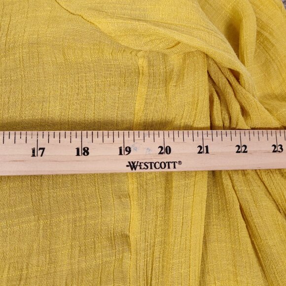 Cherie Bliss Women's Open Front Cardigan S / M Yellow Cotton Blend Seersucker - Picture 6 of 7